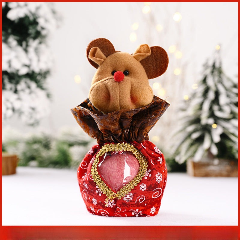 Wholesale Christmas Decorations Cartoon Fabric Tote Bags Gift Bags