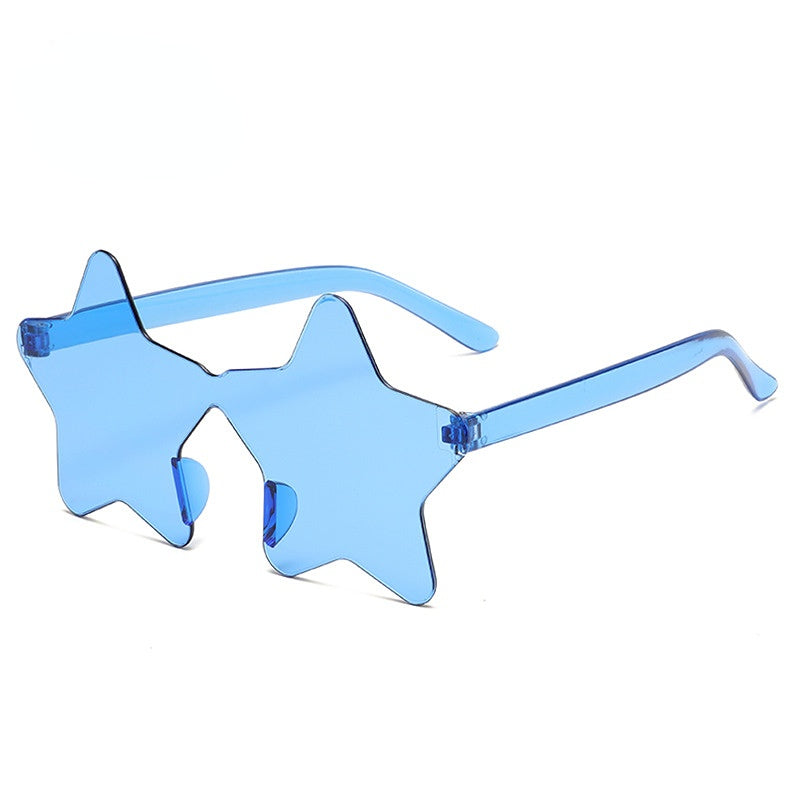 Wholesale Kids Frameless Pentagram Plastic Sunglasses