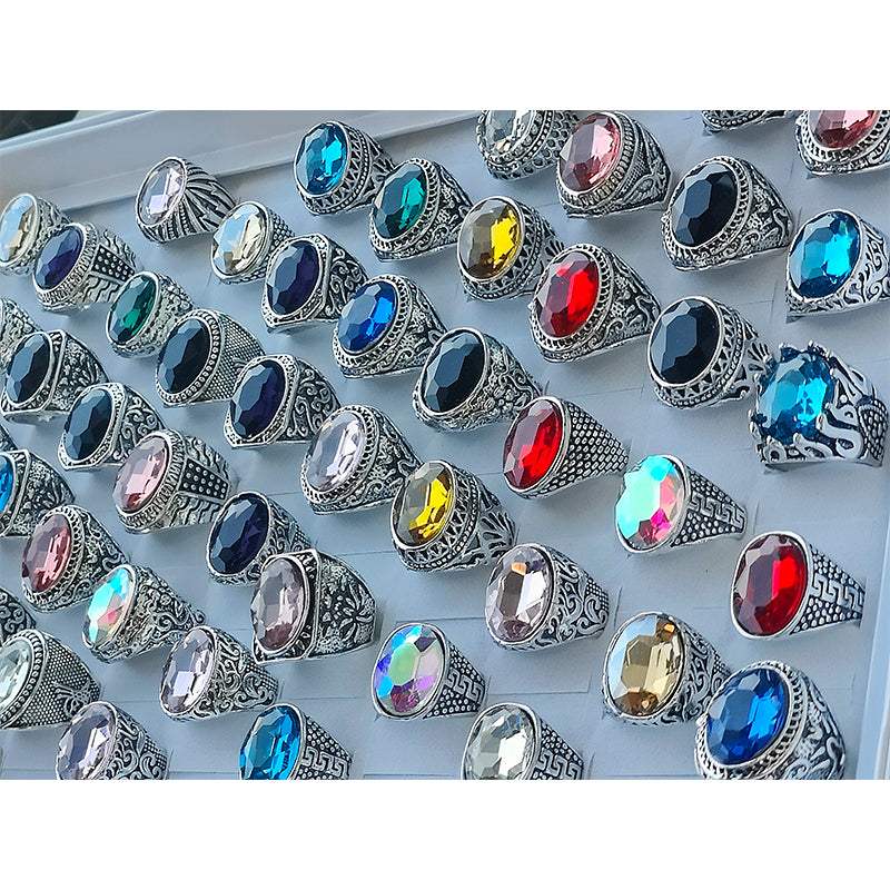 Anillos de aleación aleatorios de 50 piezas/100pcs al por mayor
