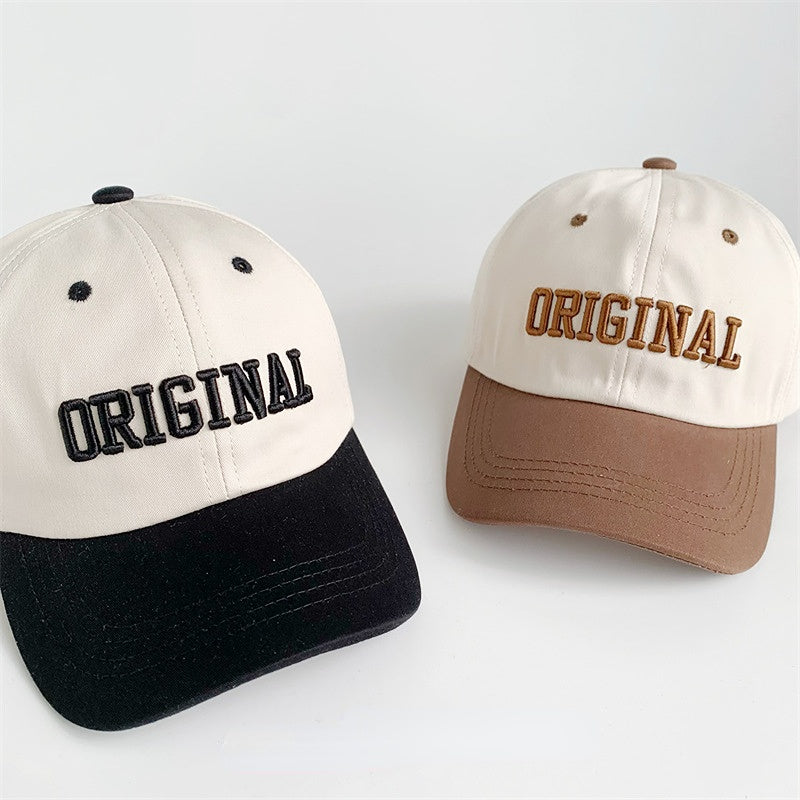 Sombrero de béisbol de los niños del bordado del alfabeto de la coincidencia de color del algodón al por mayor