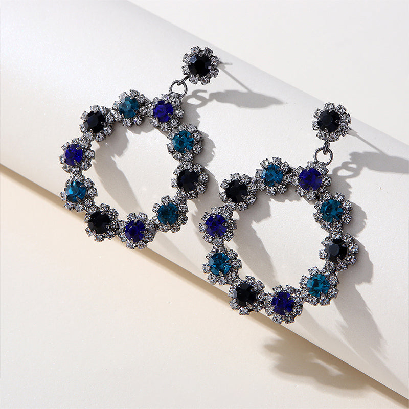 Wholesale Zircon Chain Tassel Full Diamond Luxury Earrings OLY-ES-SHY003