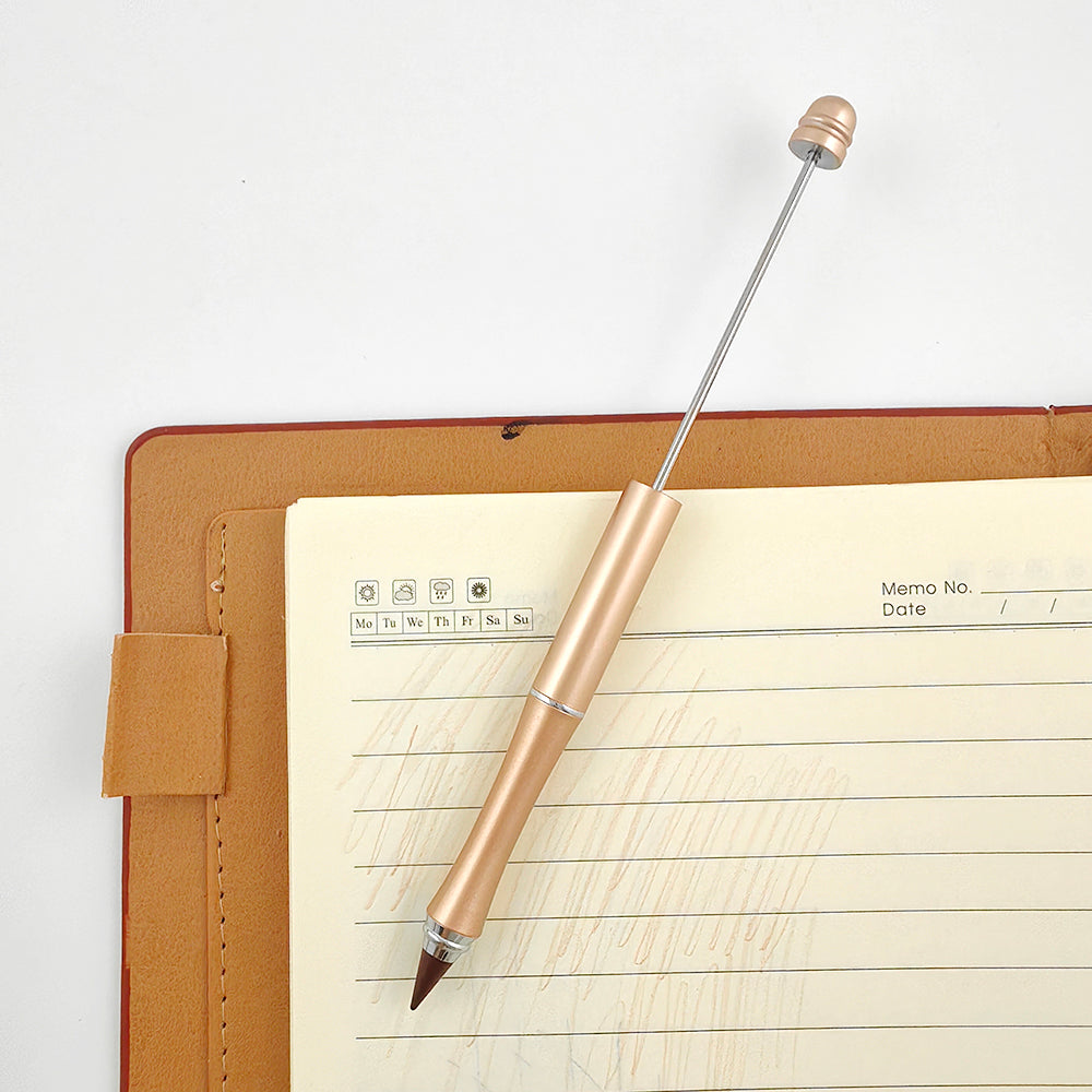 Wholesale Beadable Pencils DIY Metal Colored Eternity With Eraser