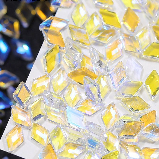 Wholesale 50PCS 6MM Aurora Glass Nail Diamond Beads