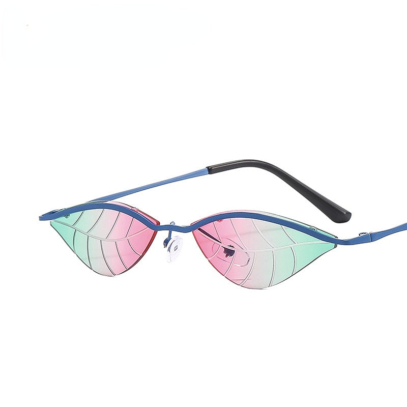 Wholesale PC Frameless Small Frame Cutting Edge Christmas Decoration Leaves Sunglasses