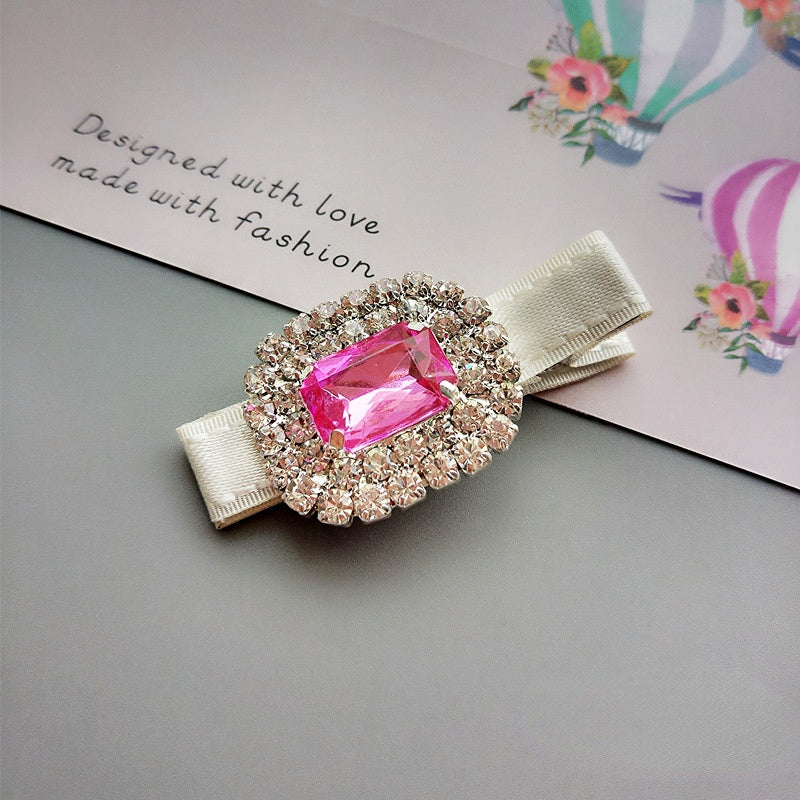 Wholesale Gemstone Cloth Hair Clips