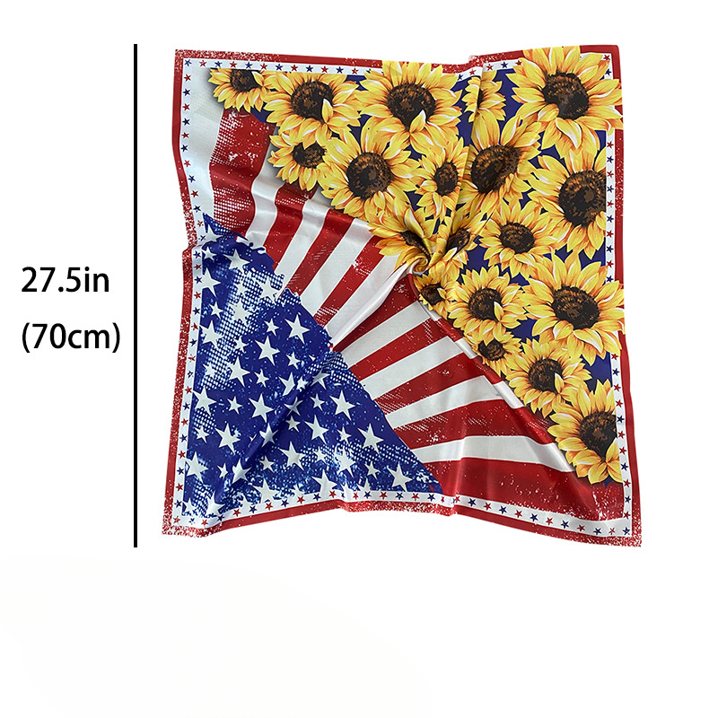 Wholesale Sun Flower Colored Ding Western Scarves