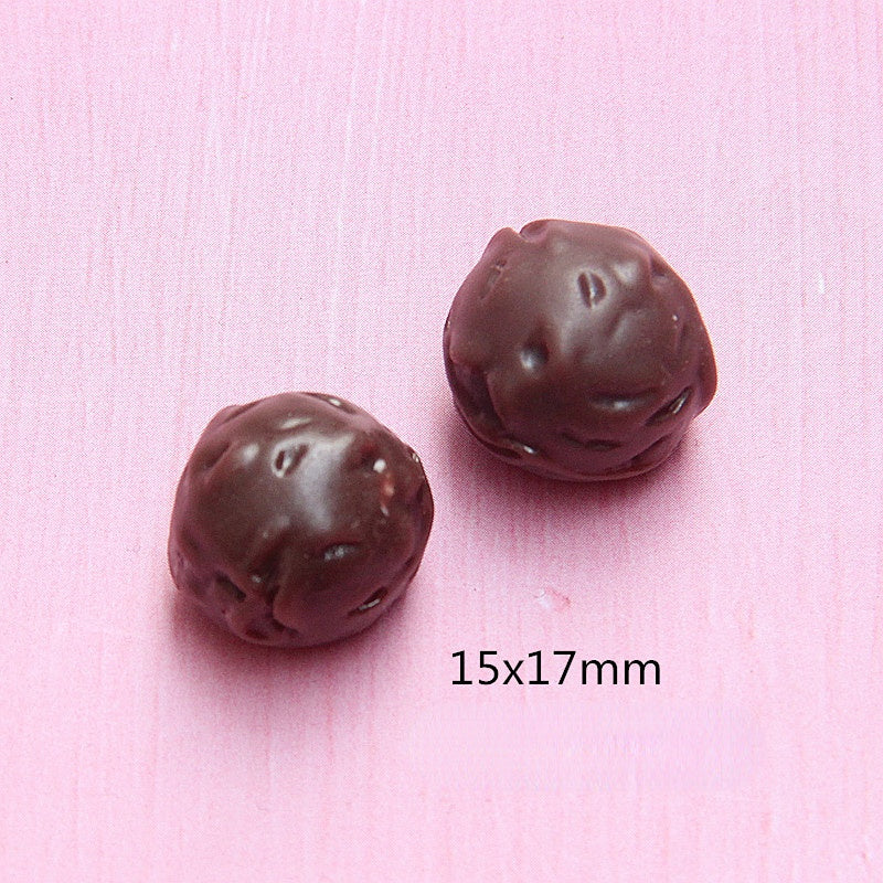 Wholesale 20PCS 10-20MM Imitation Chocolate Resin Flatback