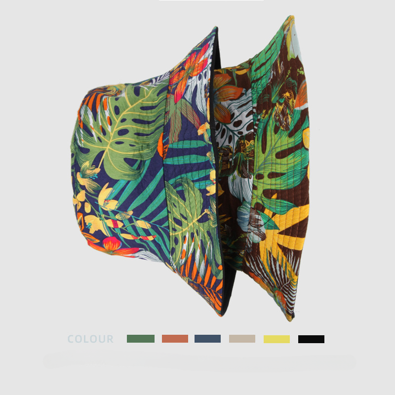 Wholesale Polyester Printed Wide Brim Bucket Hat