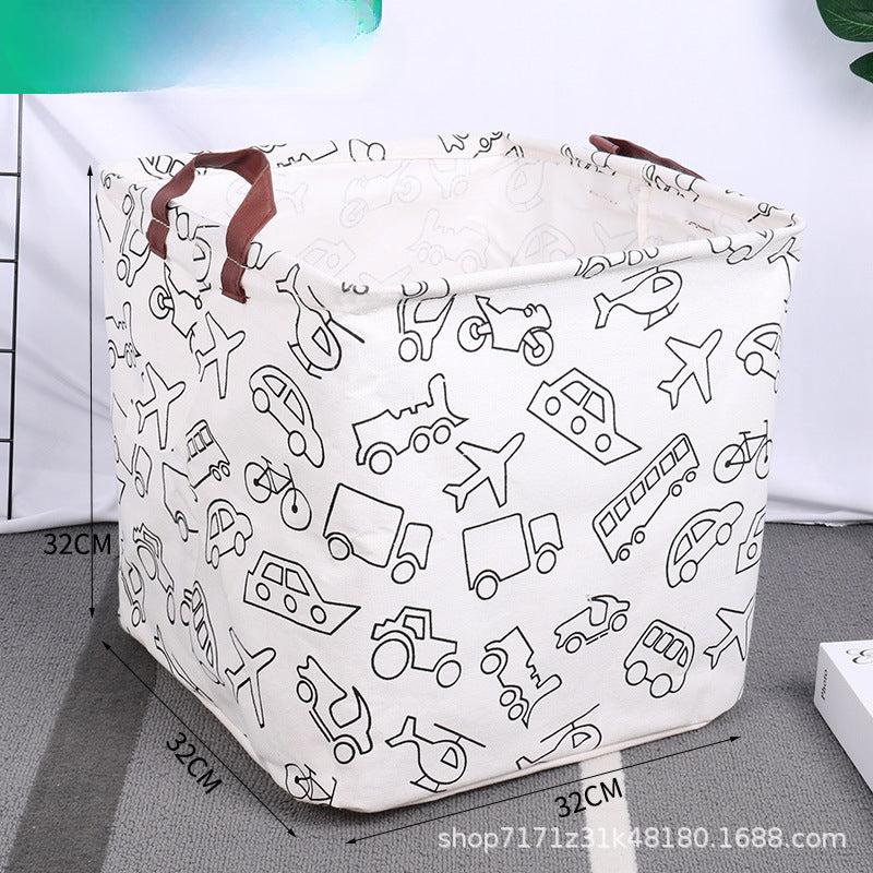 Wholesale Cotton and Linen Square Foldable Dirty Clothes Basket