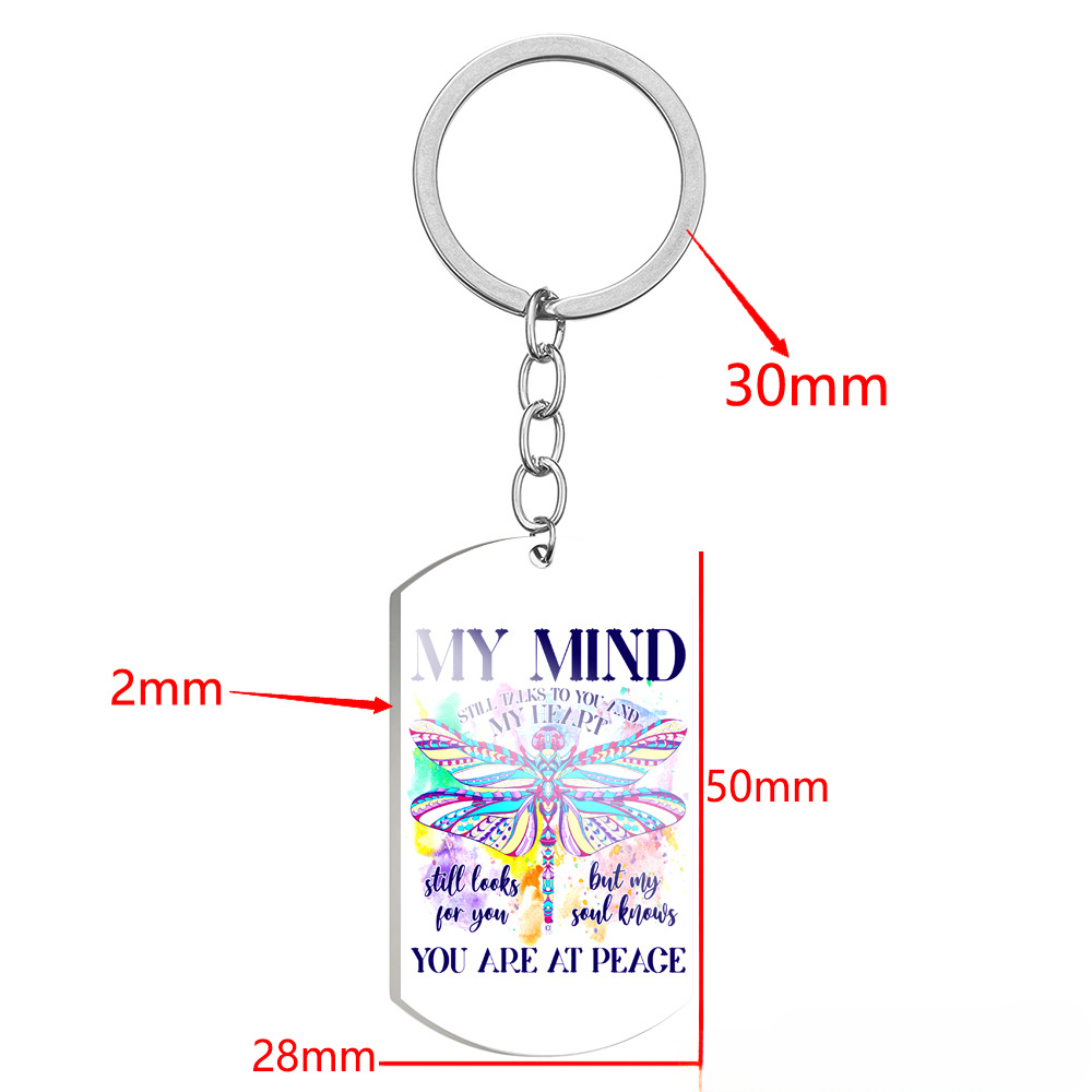 Llavero de mariposa de acero inoxidable de acero inoxidable al por mayor