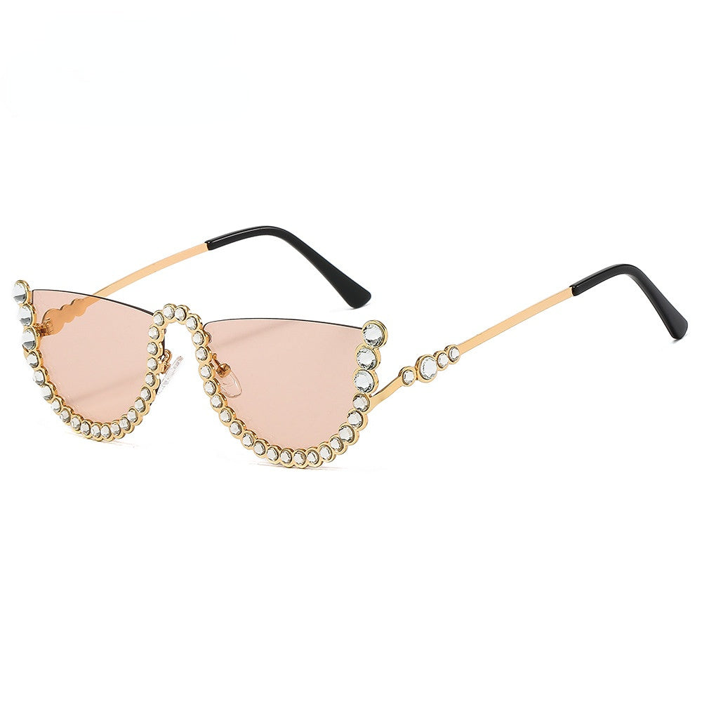Wholesale Metal Half-frame PC Women's Sunglasses