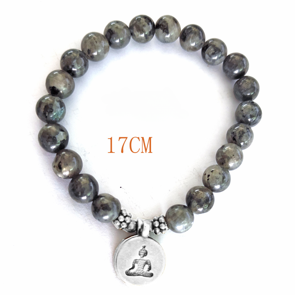 Wholesale Buddha Beads Lotus Yoga Pendant Stone Bracelet