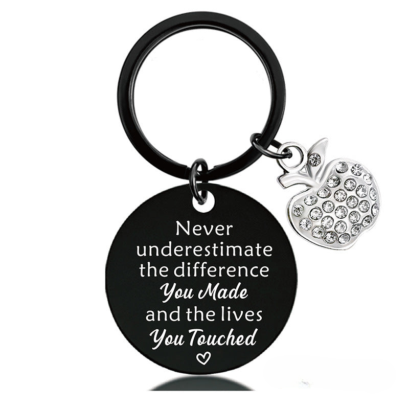 Wholesale Teacher's Day Stainless Steel Keychain Thanksgiving