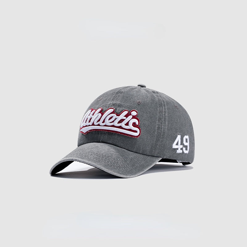 Wholesale Acrylic Letter Embroidered Washed Alphabet Baseball Cap