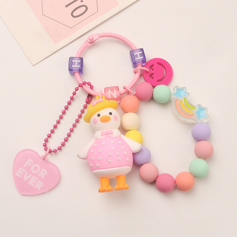 Wholesale Silicone Duck Doll Keychain