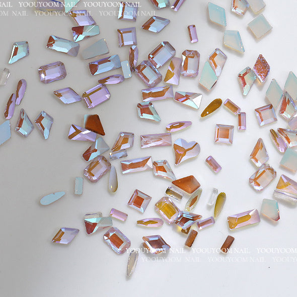 Wholesale 100PCS/Pack 6MM Glass Flat Nail Diamond Beads