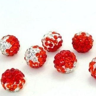 Wholesale 50PCS 6 Rows of High Quality 10mm Double Hole Shambhala Full Drill DIY Polymer Clay Beads