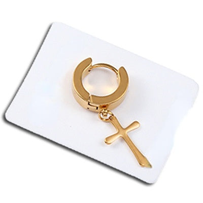 Wholesale Cross Punk Stainless Steel Earrings