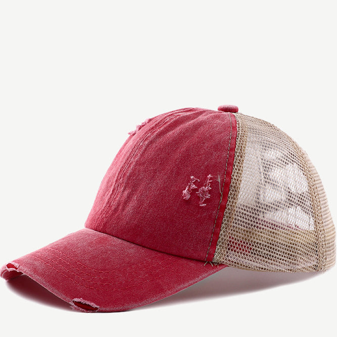 Wholesale Cotton Leopard Camouflage Ponytail Baseball Cap