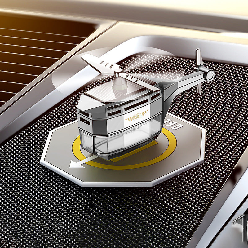 Venta al por mayor coche solar perfume vehículo aroma difusor helicóptero ornamento OLY-CA-GS001