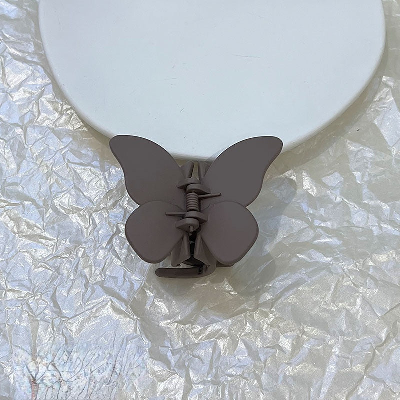 Wholesale Frosted Butterfly Acrylic Hair Clips