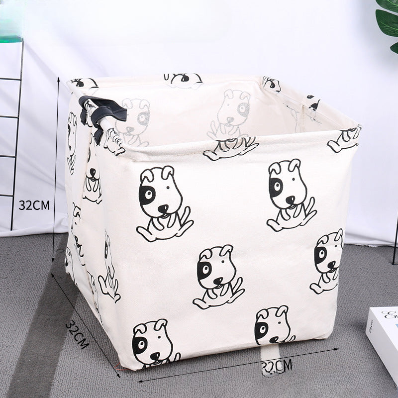 Wholesale Cotton and Linen Square Foldable Dirty Clothes Basket