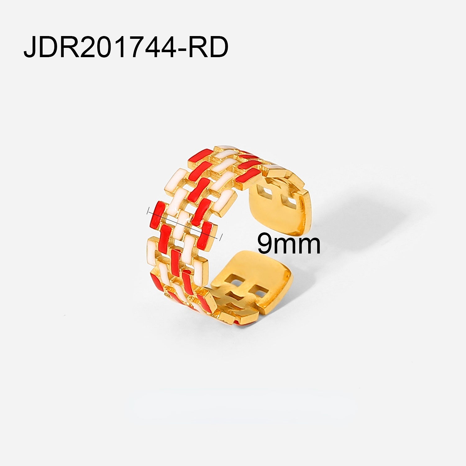 Wholesale 18K Gold Plated Colored Stainless Steel Rings