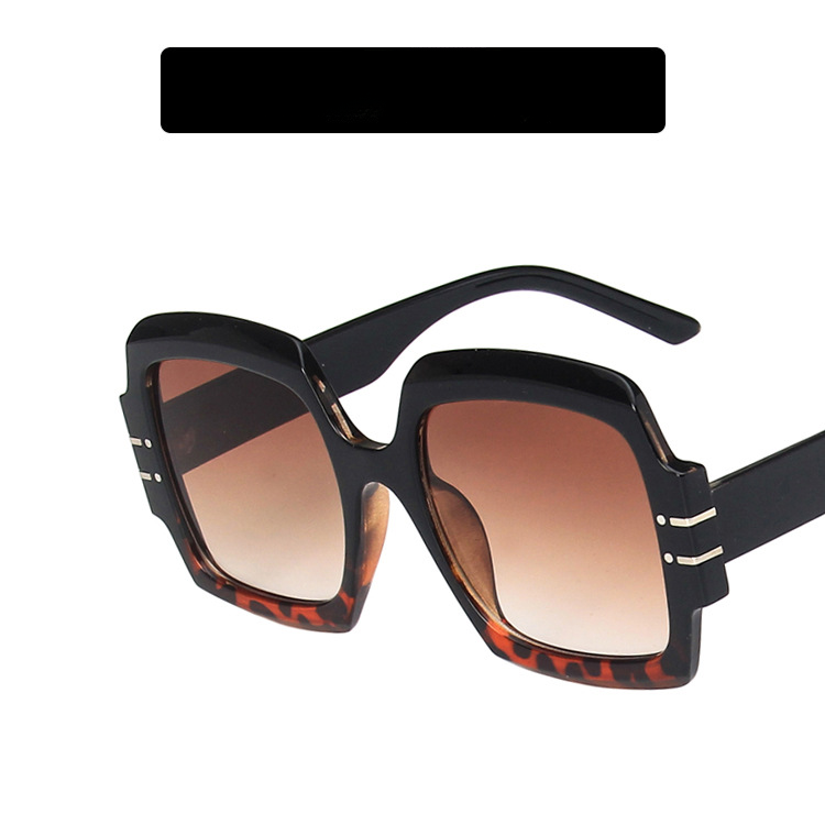 Wholesale PC Horizontal Bar Large Frame Square Sunglasses