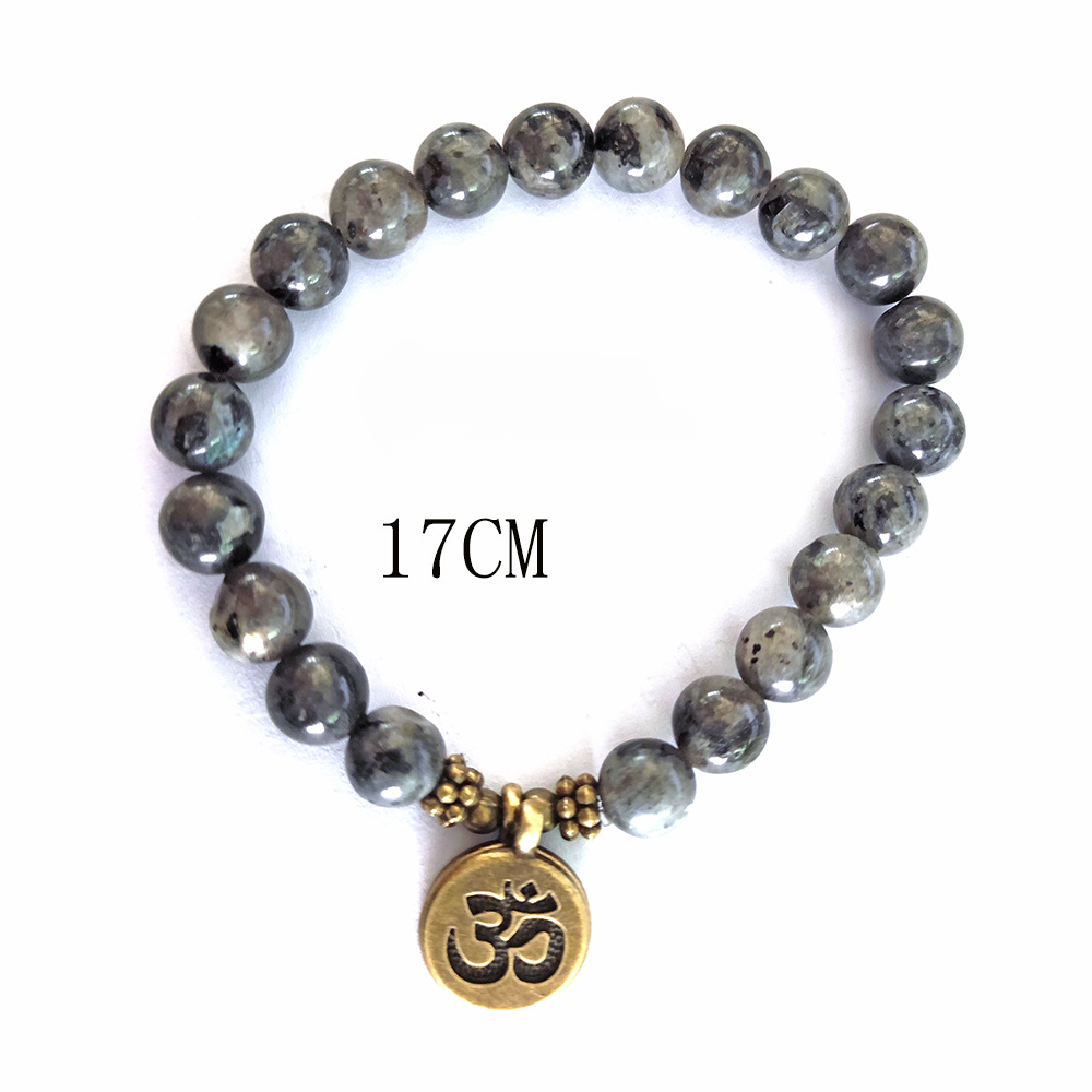 Wholesale Buddha Beads Lotus Yoga Pendant Stone Bracelet
