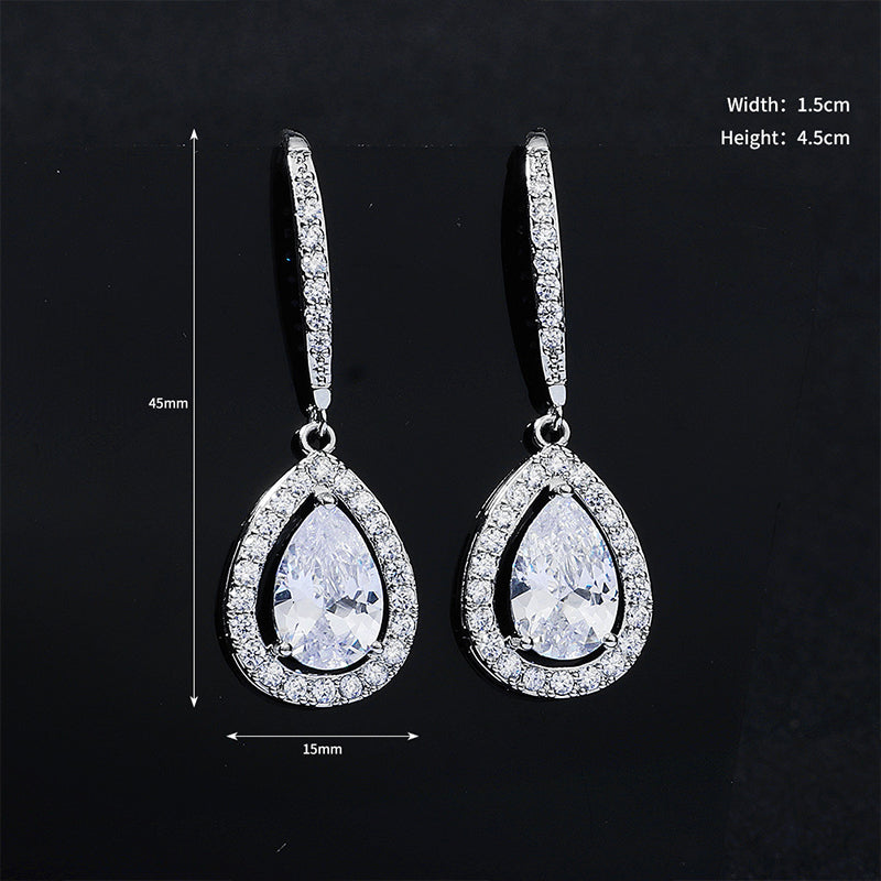 Wholesale Earrings Zircon Girl Earrings Ins Out Daily Versatile OLY-ES-HX001
