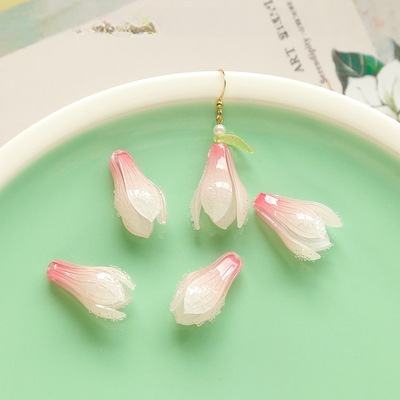 Wholesale Magnolia flower heat shrink sheet jewelry accessory beads