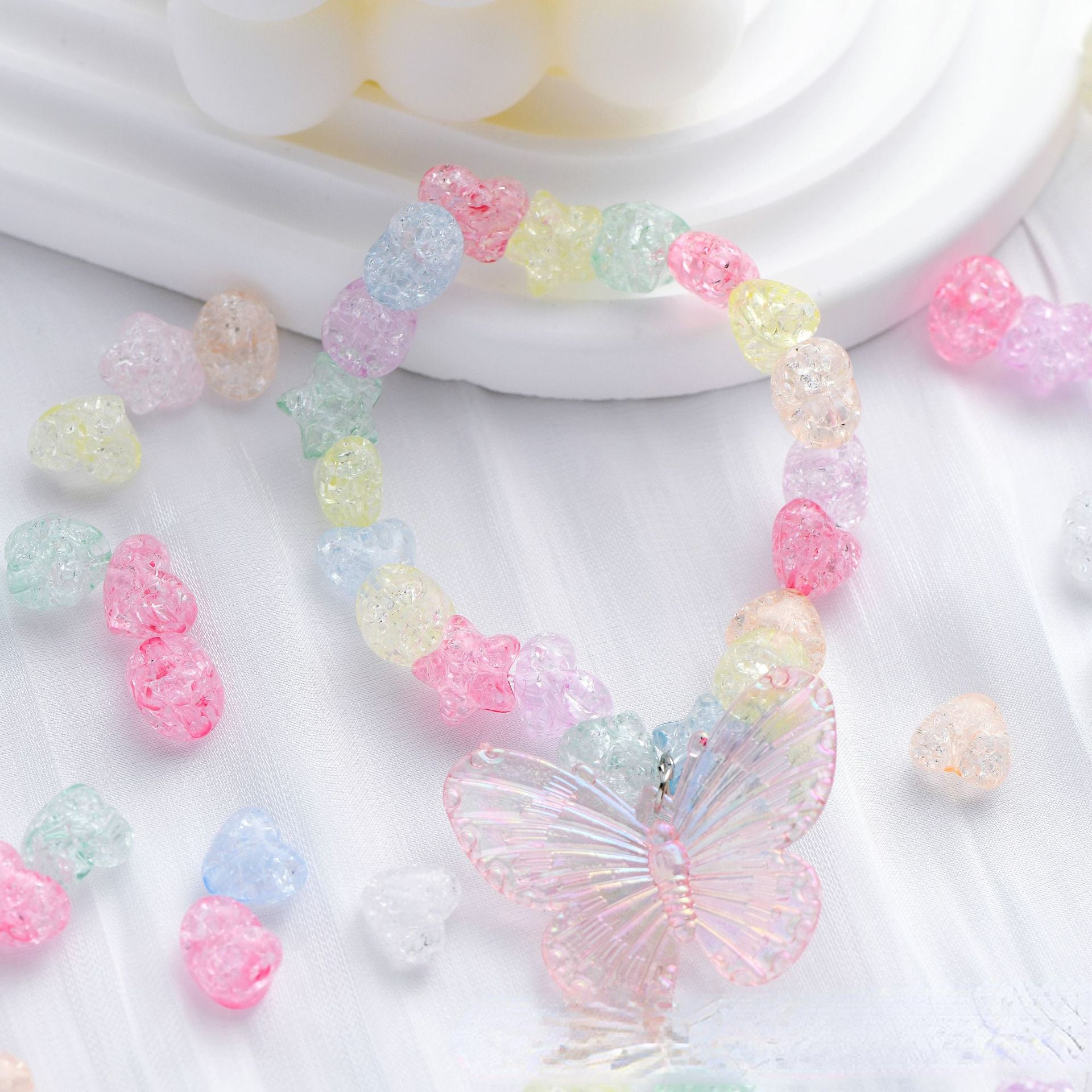 Wholesale 50pcs/pack 11MM Heart Acrylic Beads