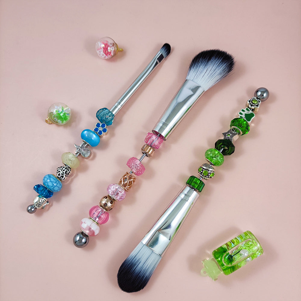 Wholesale Beadable Makeup Brush Pole 3.15 inches Set DIY for Beaded