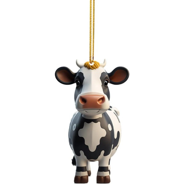 Wholesale Colorful Cartoon Cow Car Christmas Tree Decorations