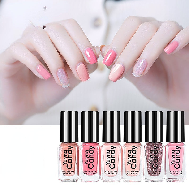 Venta al por mayor 6 botellas de esmalte de uñas aceitoso no pelable