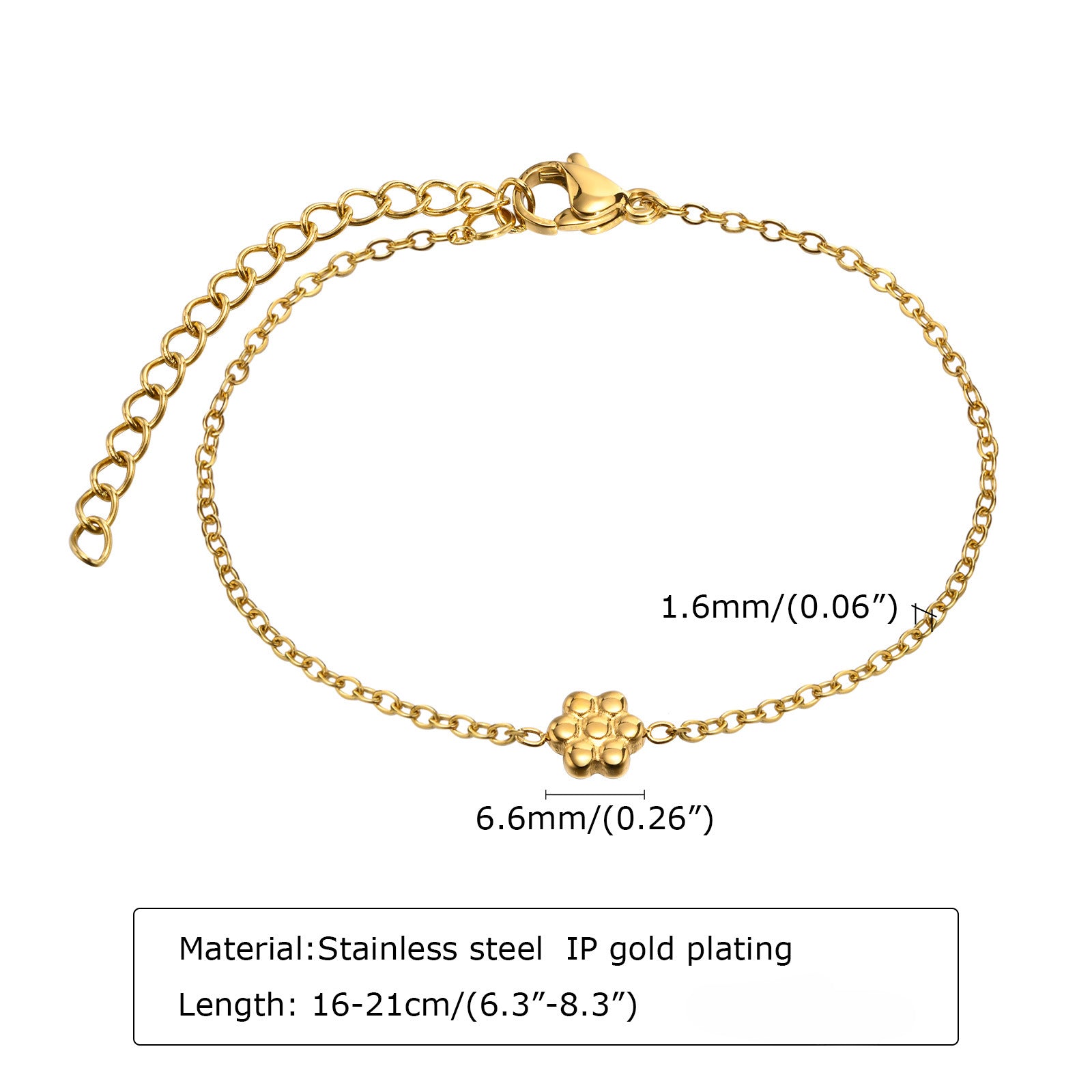 Brazalete ajustable de circón de acero inoxidable al por mayor