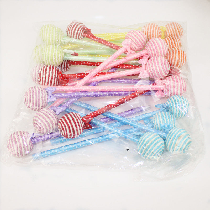 Wholesale of Cute Candy Colored Pleated Paper Ballpoint Pens
