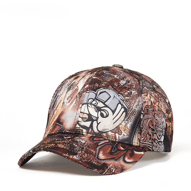 Wholesale New Arrival Skull Abstract Graffiti Polyester Baseball Cap