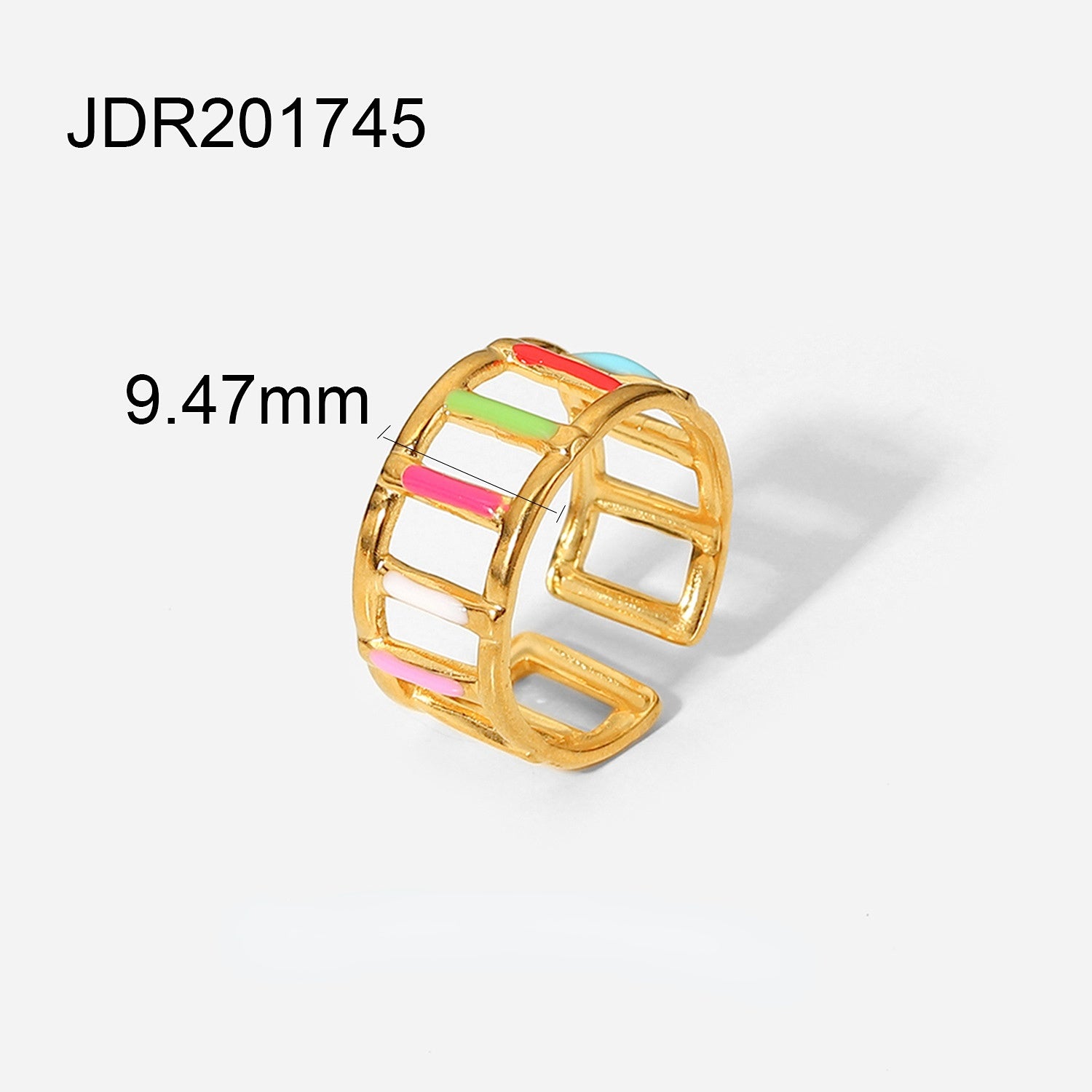 Wholesale 18K Gold Plated Colored Stainless Steel Rings
