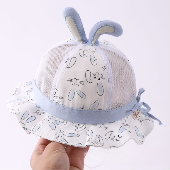 Cartoon de algodón al por mayor Lindo gorro de pescador de conejo