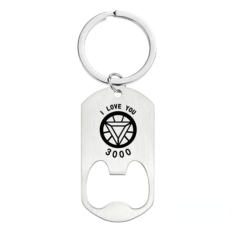 Wholesale Father's Day Gift Lettering Metal Bottle Opener Keychain