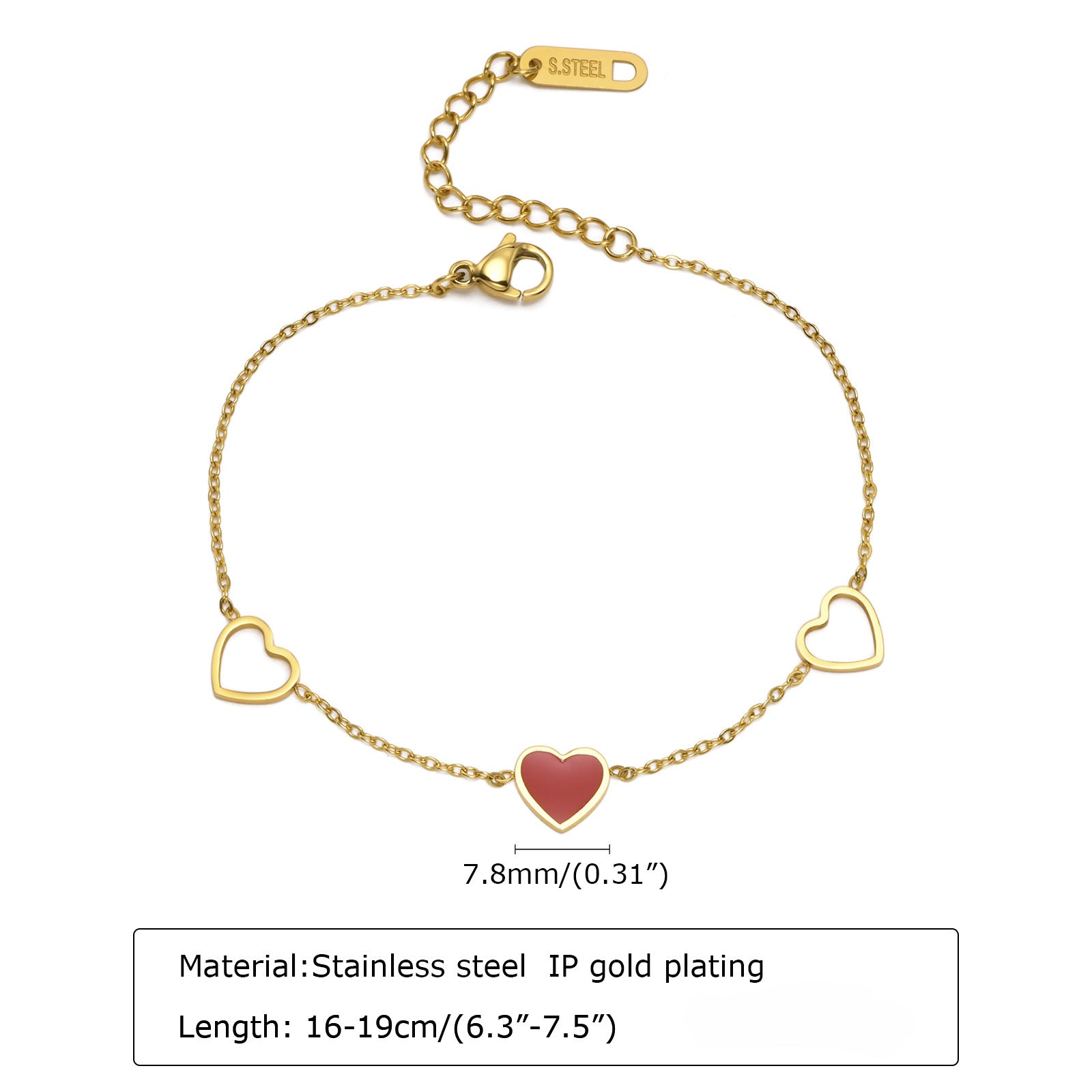 Brazalete ajustable de circón de acero inoxidable al por mayor