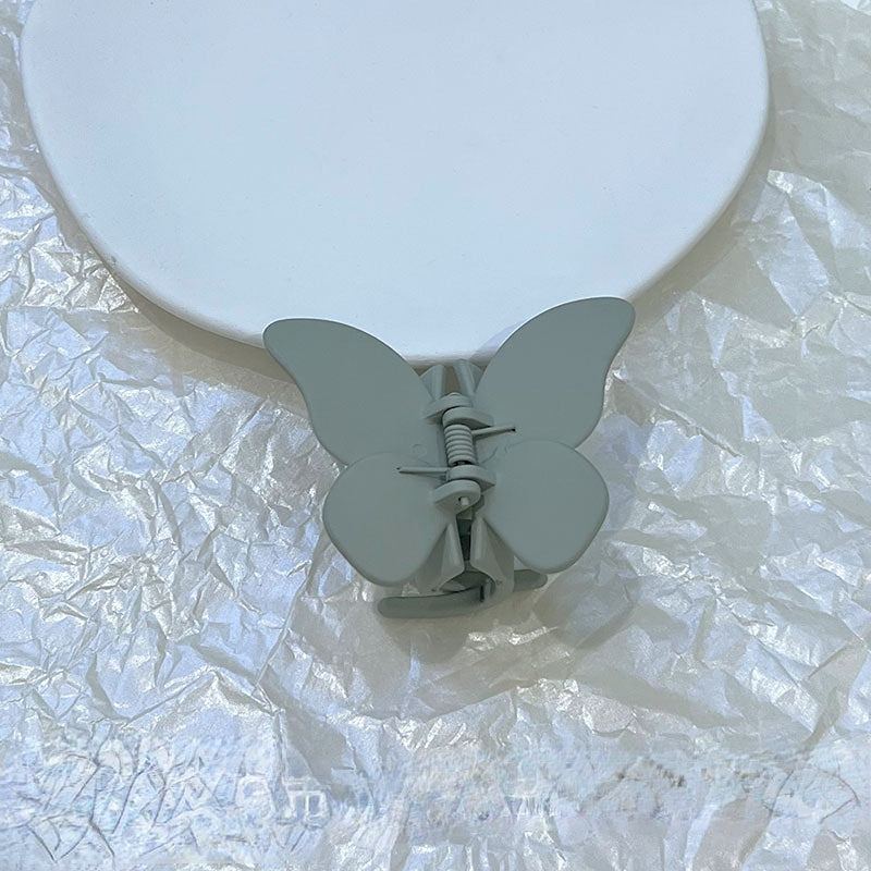 Wholesale Frosted Butterfly Acrylic Hair Clips
