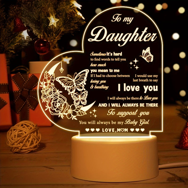 Wholesale Mother's Day Rechargeable Transparent Acrylic Gift Ornaments