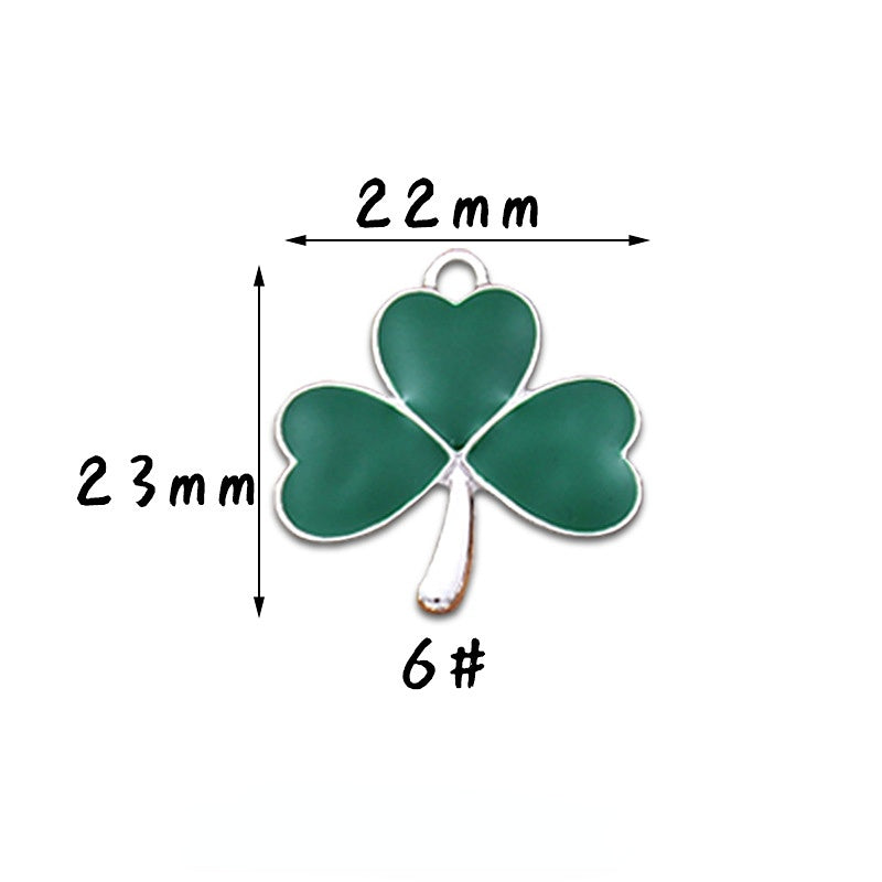 Wholesale 10PCS/PACK Alloy St. Patrick's Clover Keychain Accessories