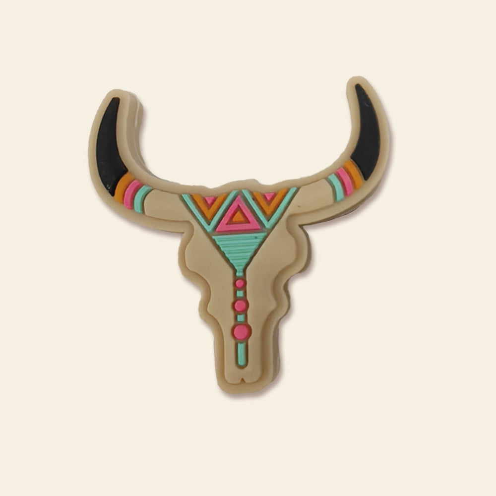 Wholesale 10pcs Cartoon Cow Head Silicone Beads