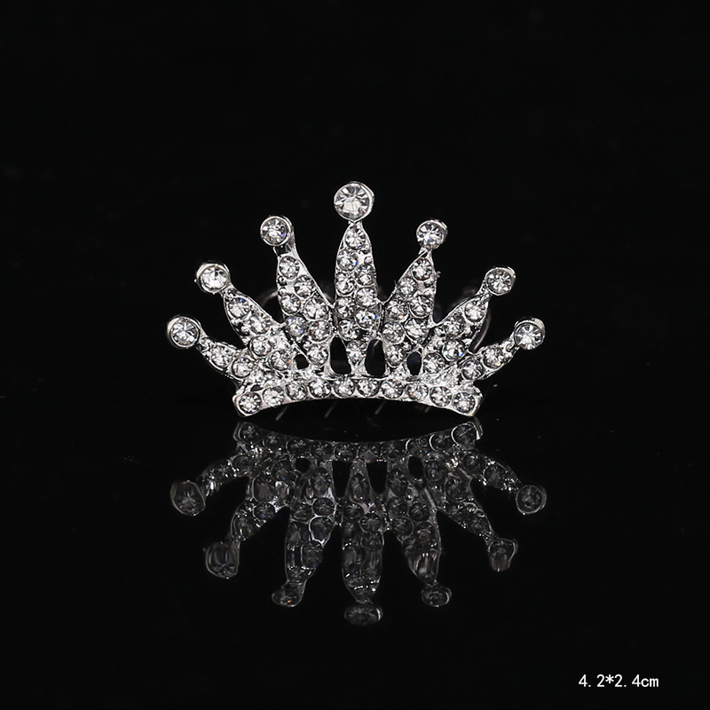 Wholesale Alloy Kids Metal Diamond Crown Hair Accessories