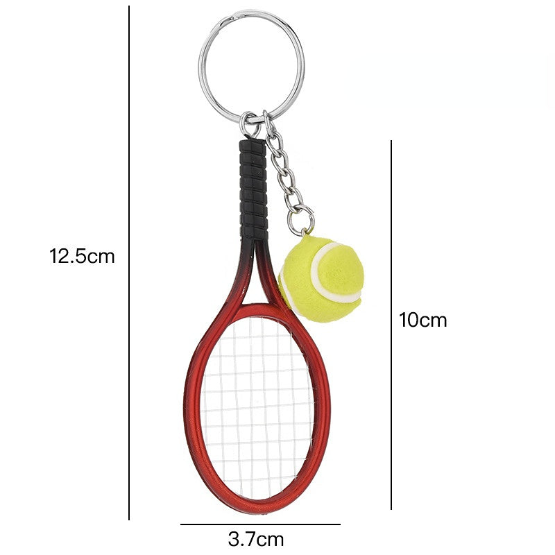 Wholesale Mini Tennis Racquet Metal Keychains