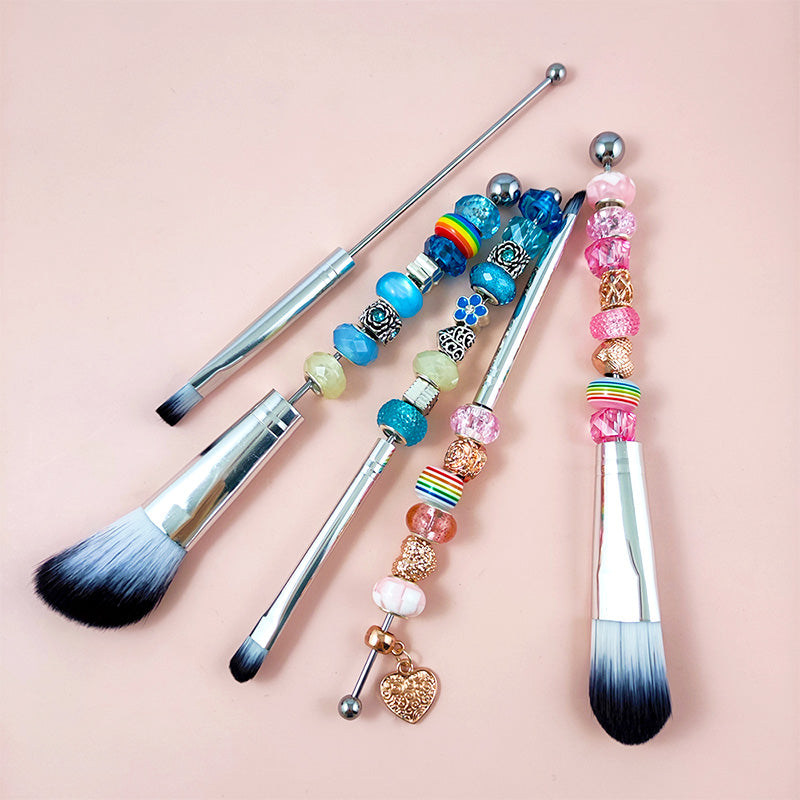 Wholesale Beadable Makeup Brush Pole 3.15 inches Set DIY for Beaded