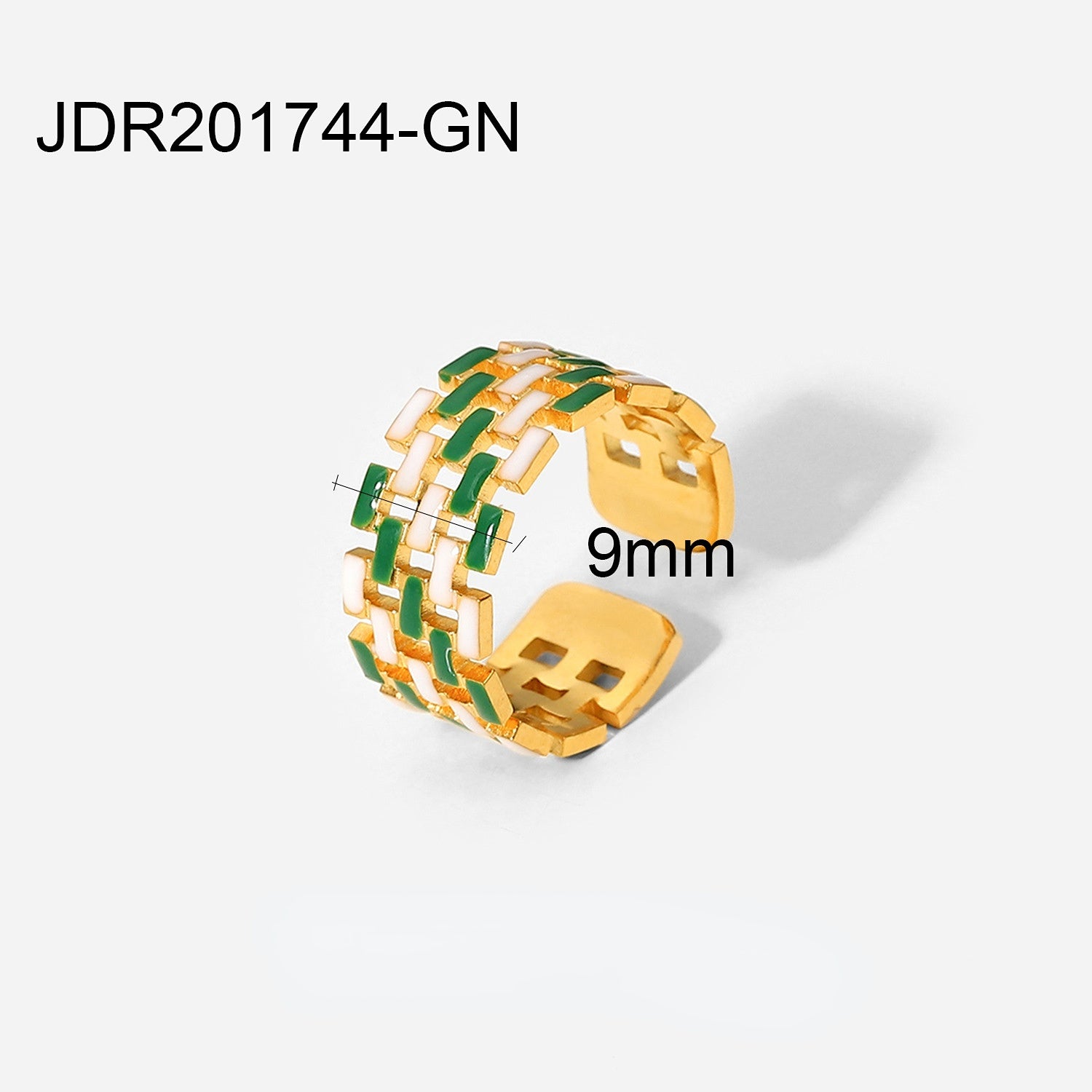 Wholesale 18K Gold Plated Colored Stainless Steel Rings